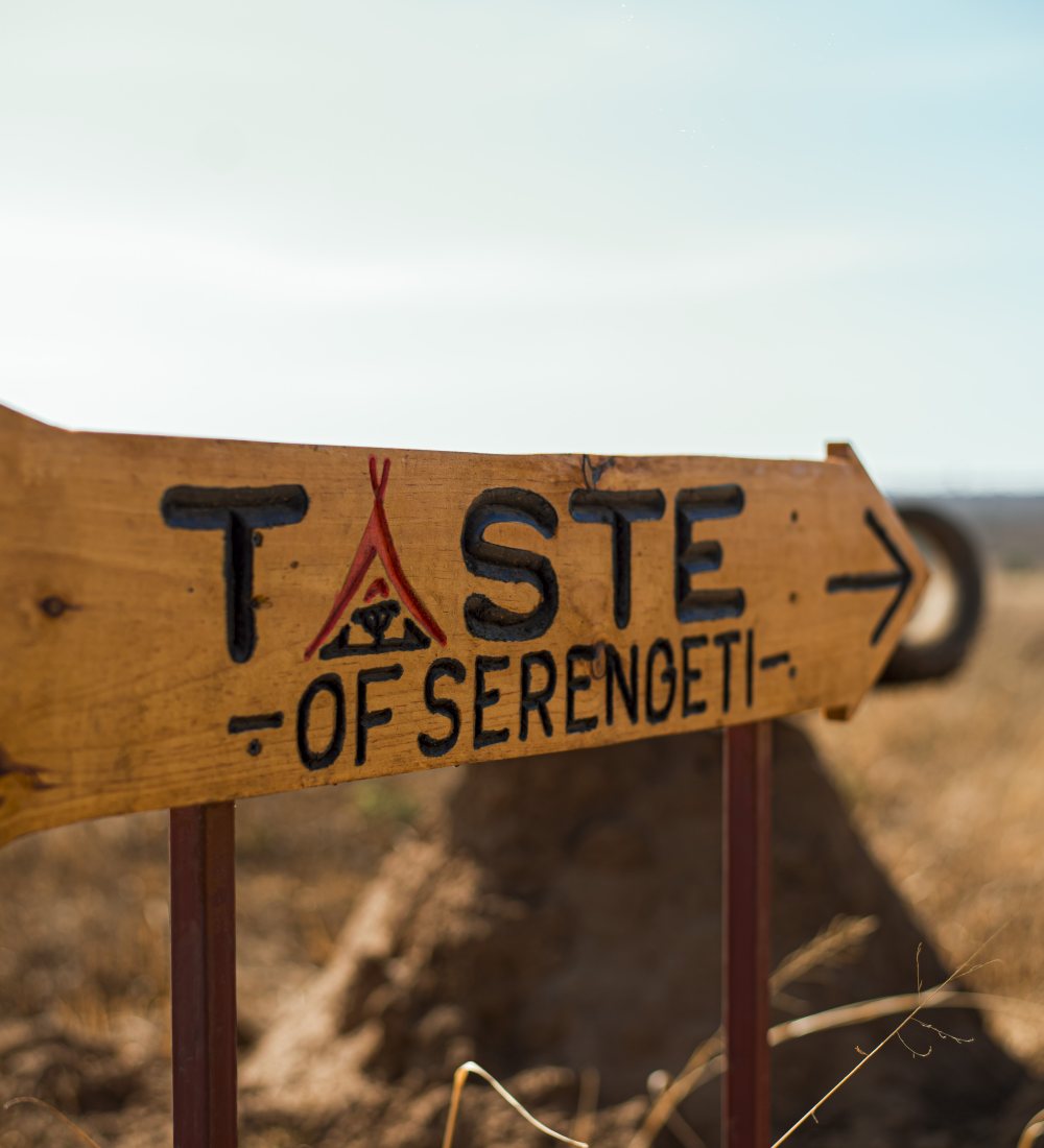 Signpost at Taste of Serengeti Safari Camp